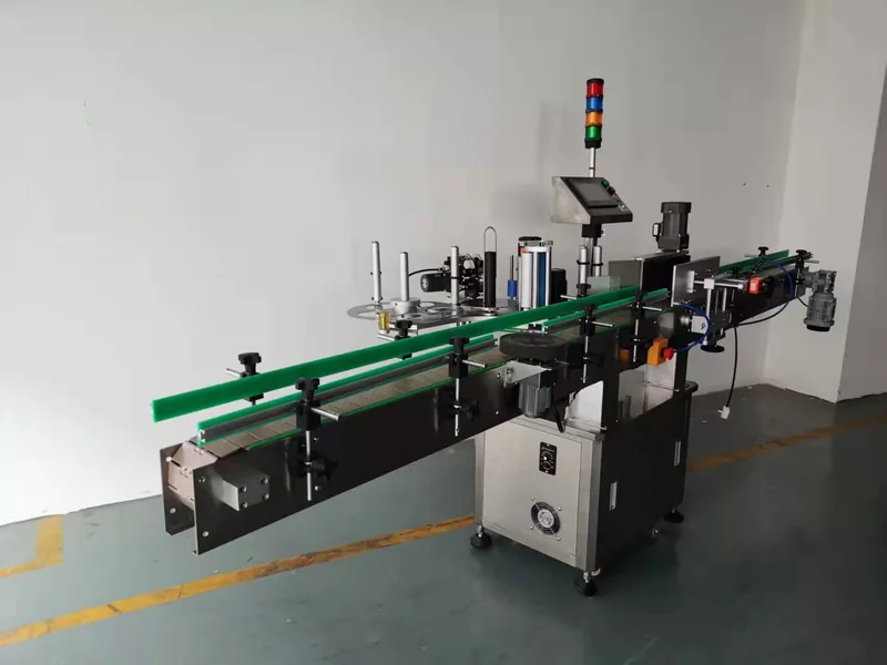 Company-owned photo of control system round bottle labeling machine company view, catalog view 088.