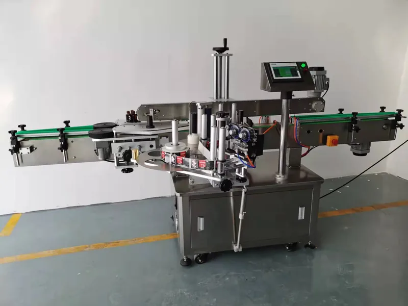Company-owned photo of single side ribbon coding labeling machine company view, catalog view 095.